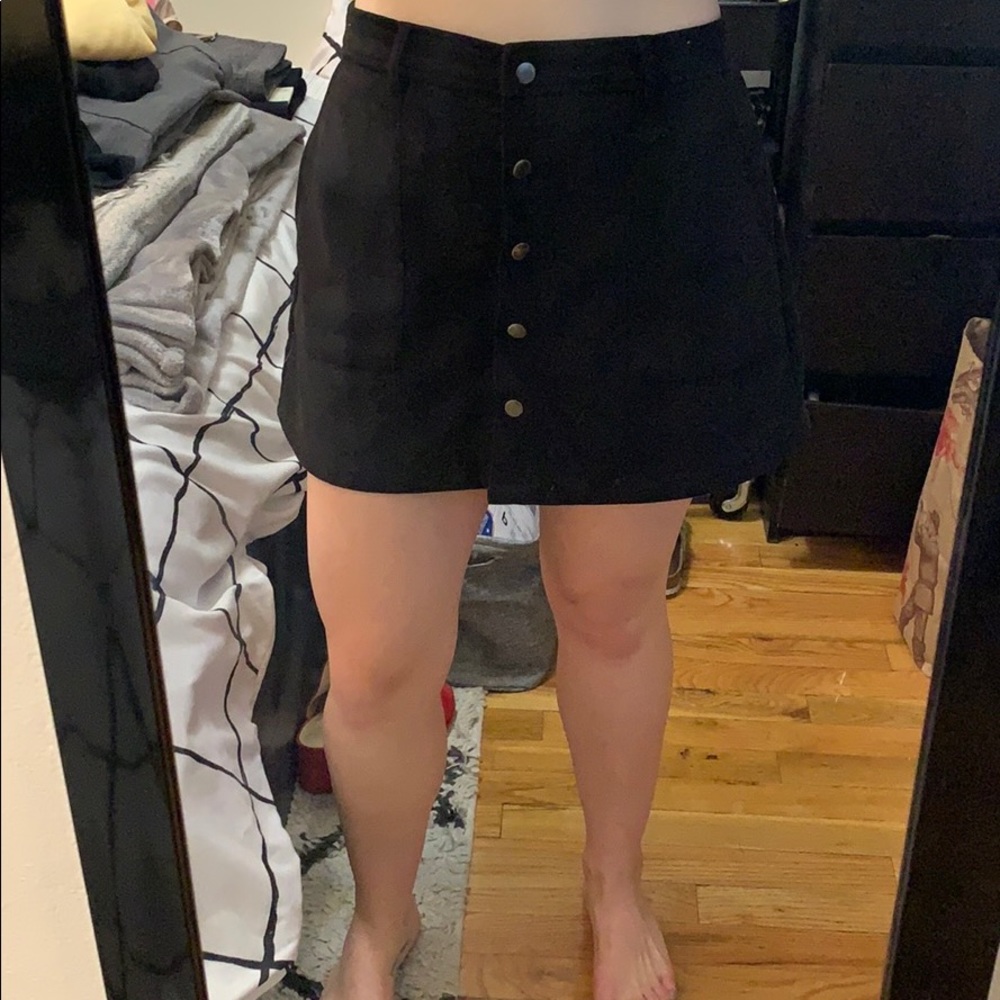Forever 21 Black Button Up Skirt